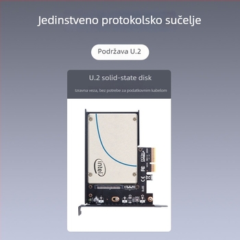 U2 adapter kartica PCIe 3.0 x4 za prijenos SSD-a (P4500 spoj, PM983)