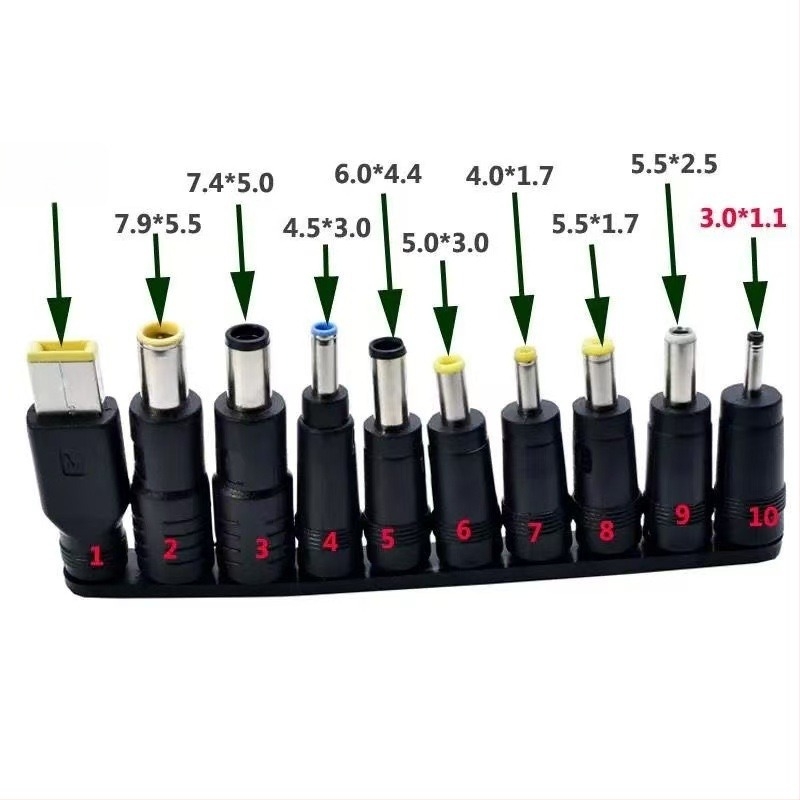 Lingbu PD 100W brzo punjenje adaptor kabel s 10 adaptera Type-C na DC, kompatibilan s Asus prijenosnicima (bakreno jezgro)