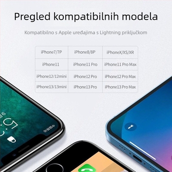 Apple Lightning na 3,5 mm audio adapter s pletenim kabelom za glazbu i pozive