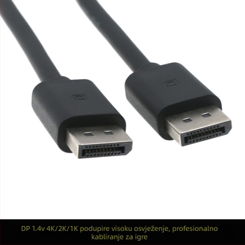 DisplayPort to DisplayPort video kabel za PC, 4K/144Hz, muški-muški konektori, visokokvalitetan gaming kabel