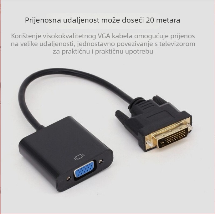 DVI-D na VGA adapter s čipom
