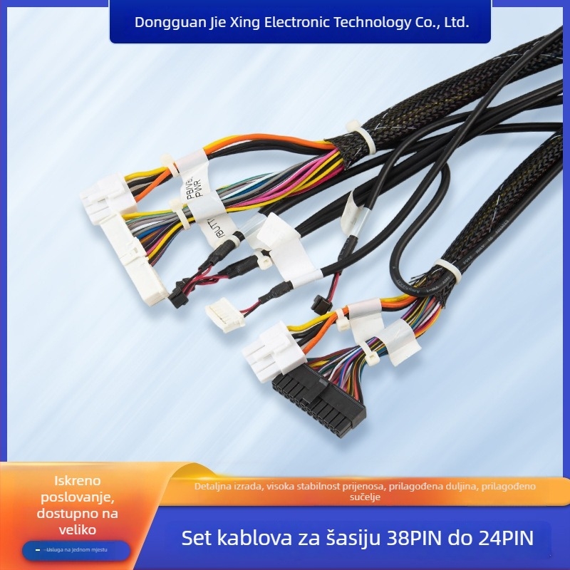 Kabelski sklop šasije 38-pin na 24-pin, zaštitni spojni kabel, kabel za povezivanje električnog vozila, središnji upravljački kabel