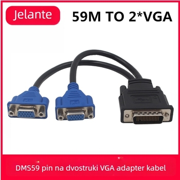 DMS-59 priključak za dvostruki VGA adapter kabel grafičkoj kartici, DVI 1 na 2 prikaza, računalni adapter kabel