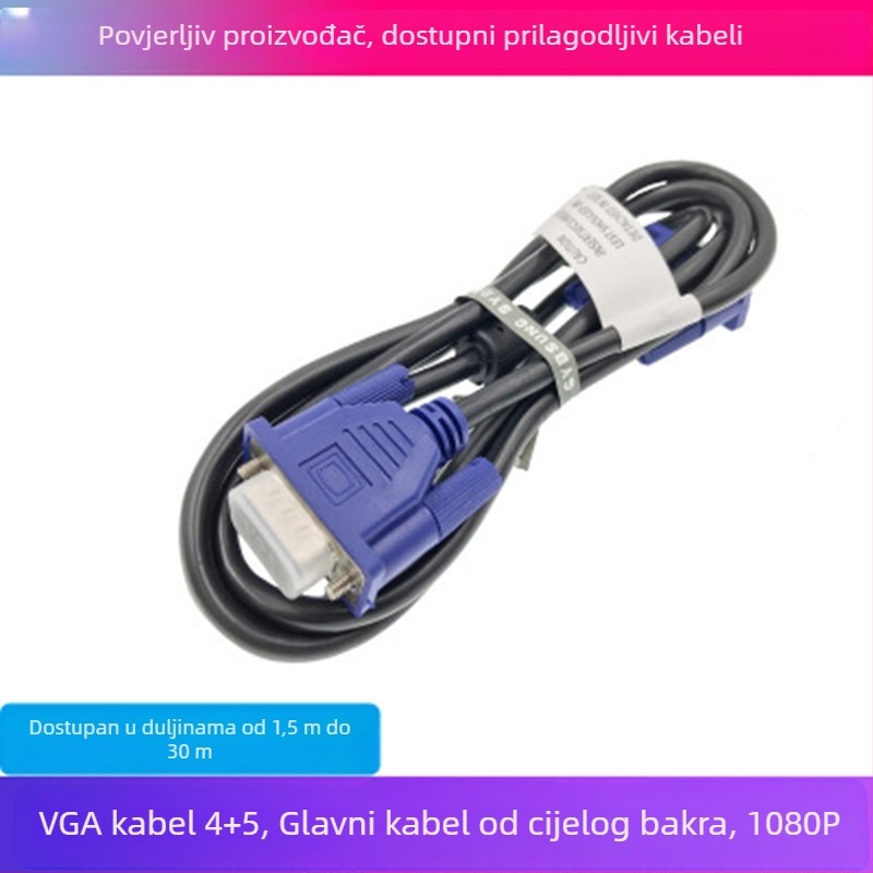 VGA kabel 1,5 m, 15-pin, za TV, vodič od legure, Easy Point Spirit