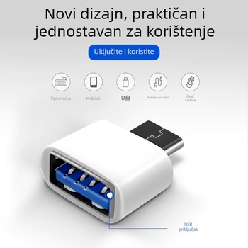 OTG adapter s Micro USB i USB-C konektorima, višestruki data kabel za Android uređaje