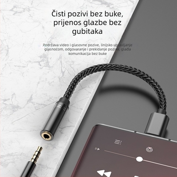 Kabel za proširenje AUX 3,5 mm, muški–ženski, četiri vodova, za mobilni telefon, računalo i auto audio sustav