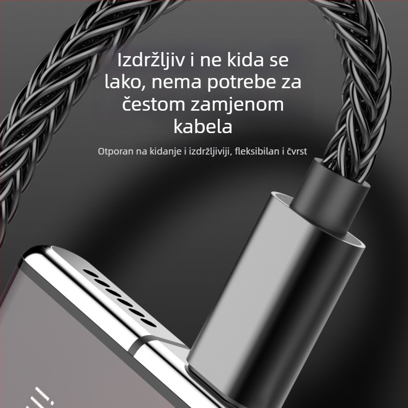 Kabel za proširenje AUX 3,5 mm, muški–ženski, četiri vodova, za mobilni telefon, računalo i auto audio sustav
