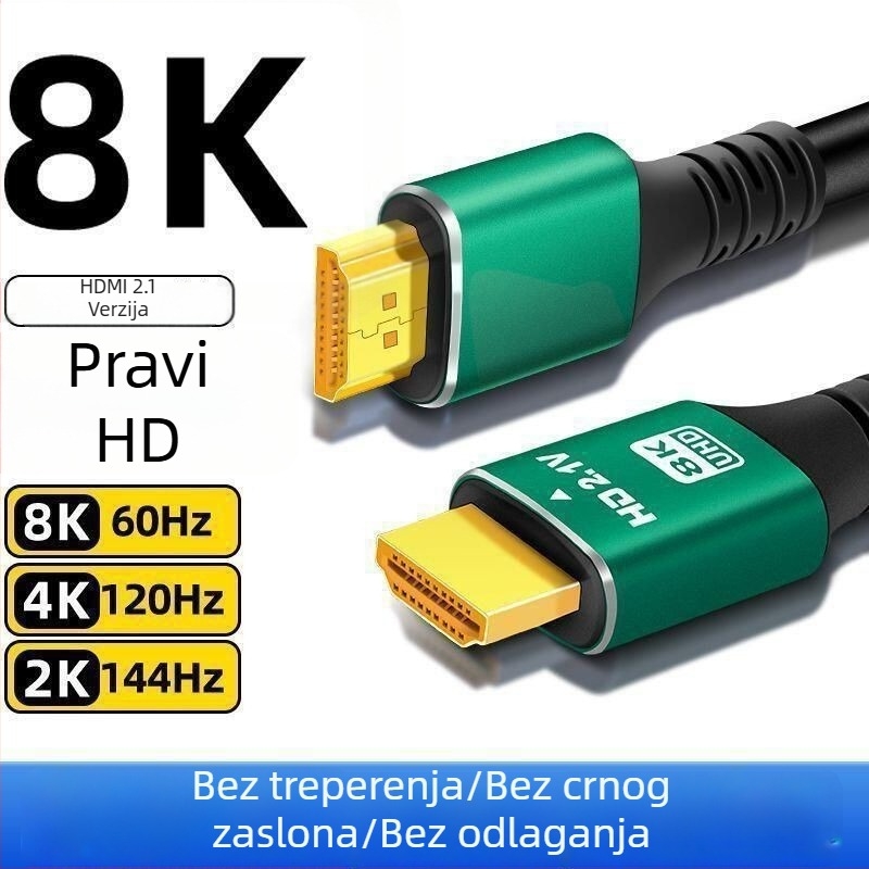 HDMI kabel s bakrom bez oksidacije, zlatni konektori, adapter kabel, HDMI muški-muški (dužine 1.15m/2.3m/5m)