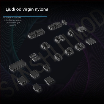 Patch kabel napajanja GPU za stolno računalo, dvostruki D-port na 8-pinski, 4-pinski na 8-pinski, bakar UL1007 18AWG, model ZJ-2D4ZGPU8