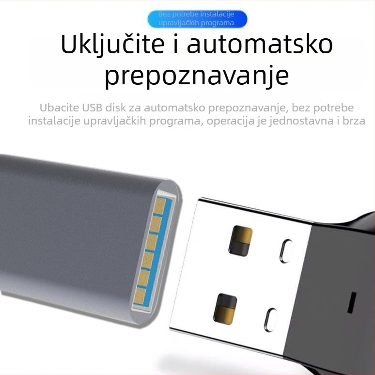 2-u-1 USB-C OTG adapter za iPhone, čitanje USB flash pogona, prijenos podataka i punjenje, USB 3.0 kabel