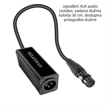 XLR audio izolacijski adapter kabel, model XLRFM, bakreno jezgro, audio izlazno sučelje, konektor s jednim krajem