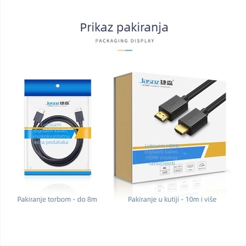 Jetson HDMI kabel 2.0 4K, bakar bez kisika, zlatni konektori, duljina 20 m, HDMI muški–muški