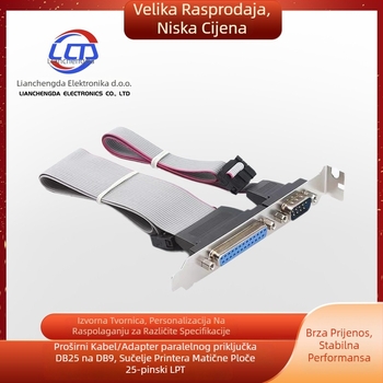 DB9 i DB25 paralelni kabel za pisač PC, 300 mm, bakar, adapter kabel, LPT 25-pinsko sučelje