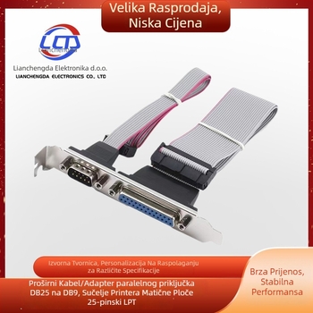 DB9 i DB25 paralelni kabel za pisač PC, 300 mm, bakar, adapter kabel, LPT 25-pinsko sučelje