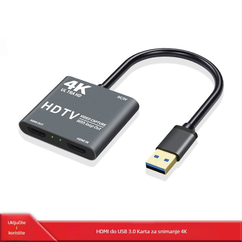 HDMI na USB 3.0 Video Capture Card za 1080p uživo prijenos i snimanje – Windows kompatibilan, OEM dostupan