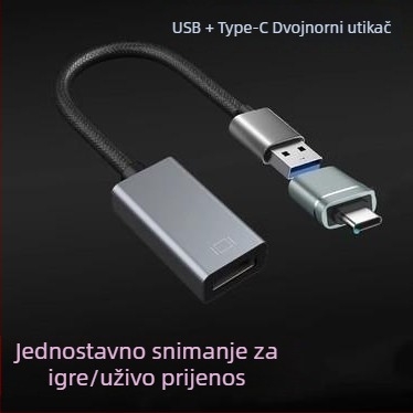 HDMI na USB kartica za snimanje videa – 1080p rezolucija, USB sučelje, kompatibilan sa svim operativnim sustavima, OEM dostupno, 1 godina jamstva