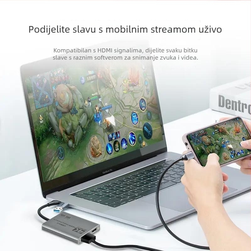 4K USB kartica za hvatanje videa s loop-out funkcijom, Windows kompatibilna, PS5, Nintendo Switch i kamere