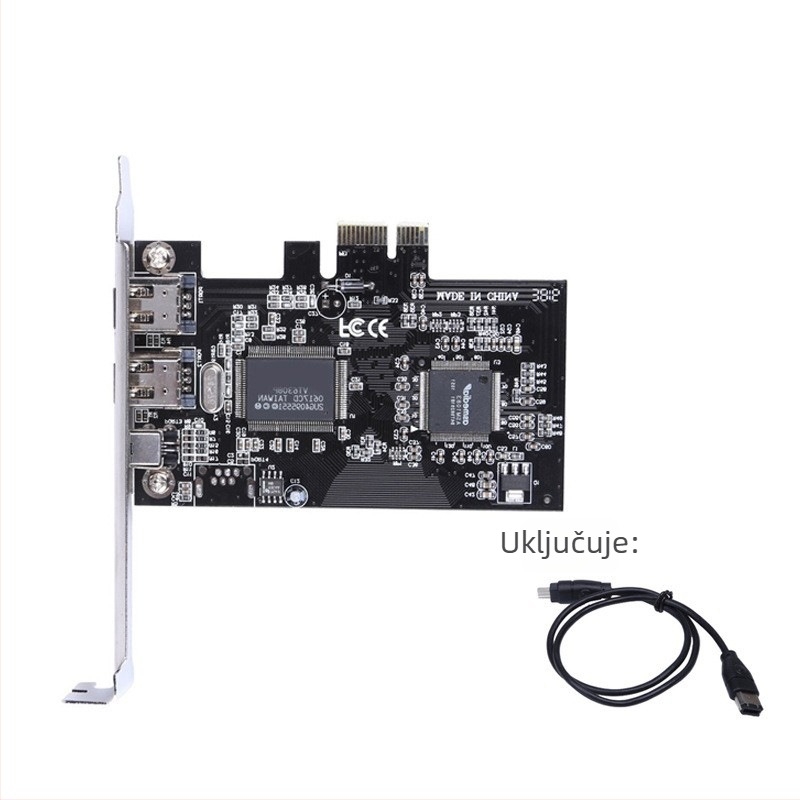 PCIe 1394 FireWire kartica za snimanje videa, VIA čipset, 1080p, Windows kompatibilan