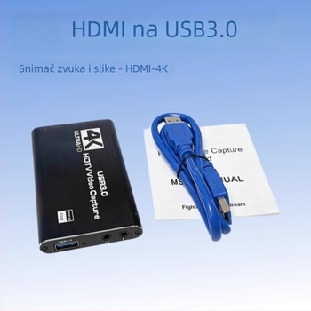 HDMI 4K USB 3.0 karta za hvatanje videa za kamere i PC - kompatibilna sa svim operativnim sustavima, prijenos uživo i snimanje