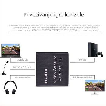 HDMI USB 2.0 kartica za hvatanje videa AY 013, 1080p, USB sučelje, kompatibilna s Mac OS