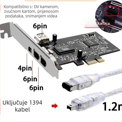 PCIe kartica za hvatanje videa za DV kameru — Ximi Technology, PCIe sučelje