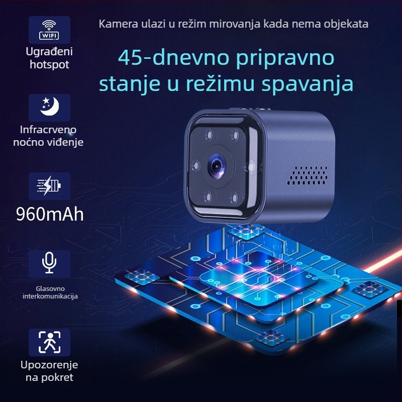 Vanjska HD Wi-Fi kamera s dvosmjernim interkomom, AS03, pohrana na TF karticu