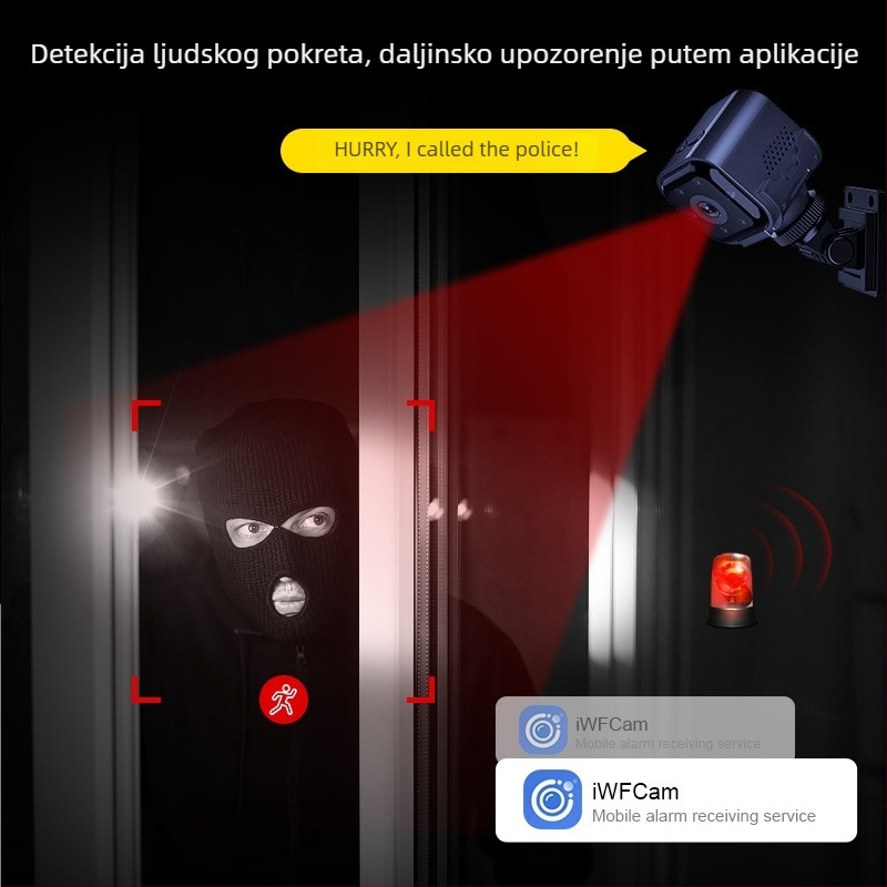 Vanjska HD Wi-Fi kamera s dvosmjernim interkomom, AS03, pohrana na TF karticu