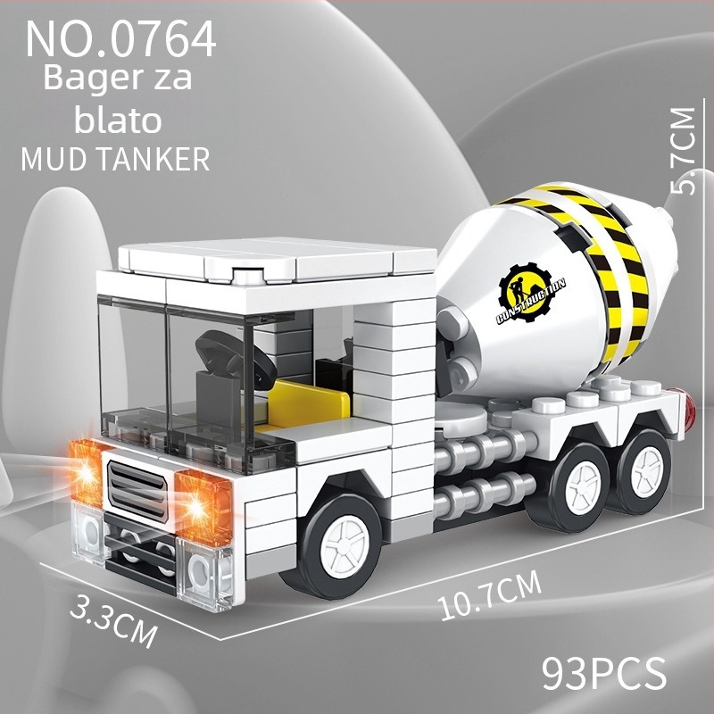 Konstruktor od ABS plastike, Lego-kompatibilan, 400–800 komada, za djecu 7–14 godina, pogodan za DIY.