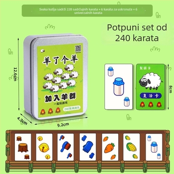 Društvena igra s kartama — papir, obiteljska interakcija, za djecu 4-14 godina