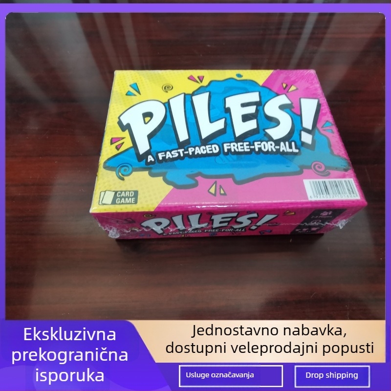 Društvena igra s kartama – papirnate karte u kutiji, za zabavne prostore, poticanje intelektualnog razvoja, uzrast 7–14 i 15–35.