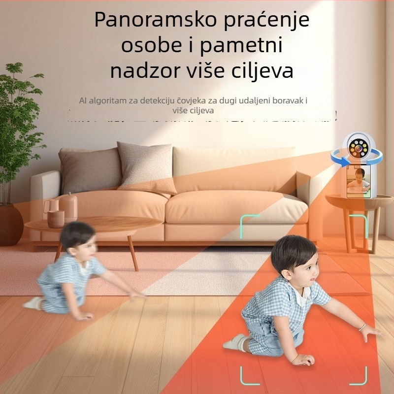 IP kamera za nadzor djece i starijih osoba s kontrolom putem mobilne aplikacije, 720p, domet 10-30 m, noćni vid
