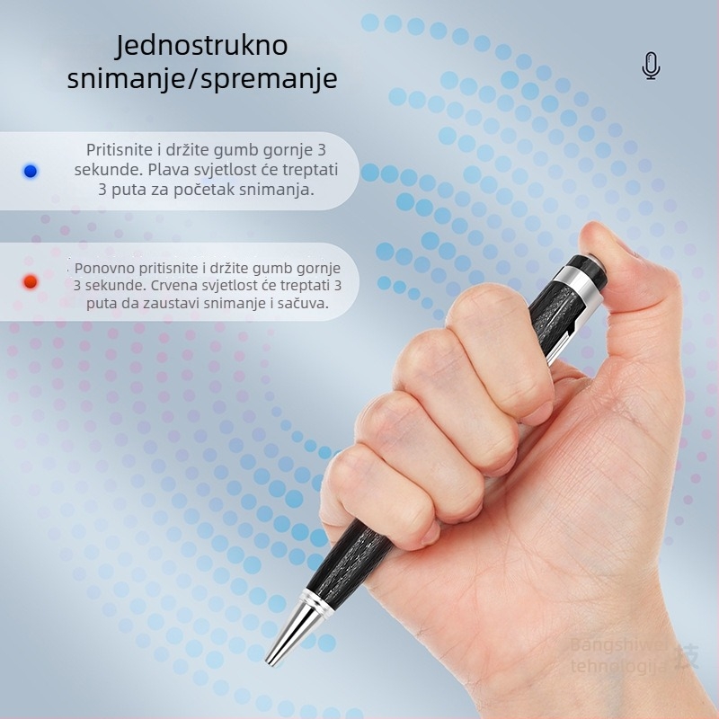 64GB USB 2.0 glasovni rekordér s jednim klikom, MP3/WAV, 480 minuta snimanja, model U8