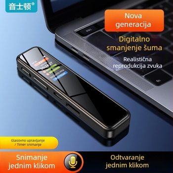 Prijenosni profesionalni diktafon s redukcijom šuma, model A20, MP3/WAV, domet snimanja 100 m, vrijeme snimanja 500, USB 2.0