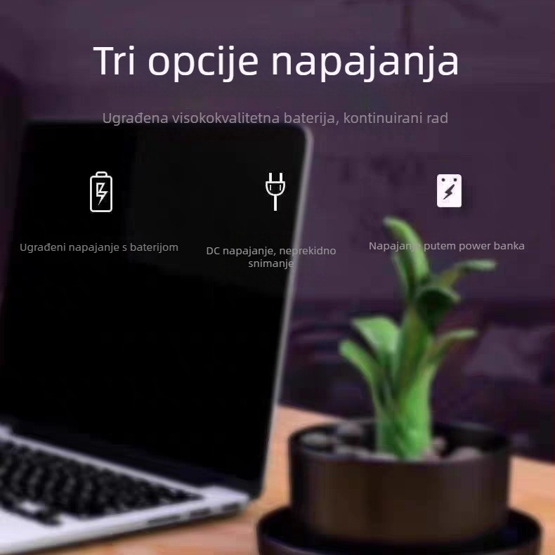 Pametna kamera A9, 1080p, 3,6 mm fokalna duljina, domet 10–30 m, upravljanje mobilnom aplikacijom, za unutarnju upotrebu