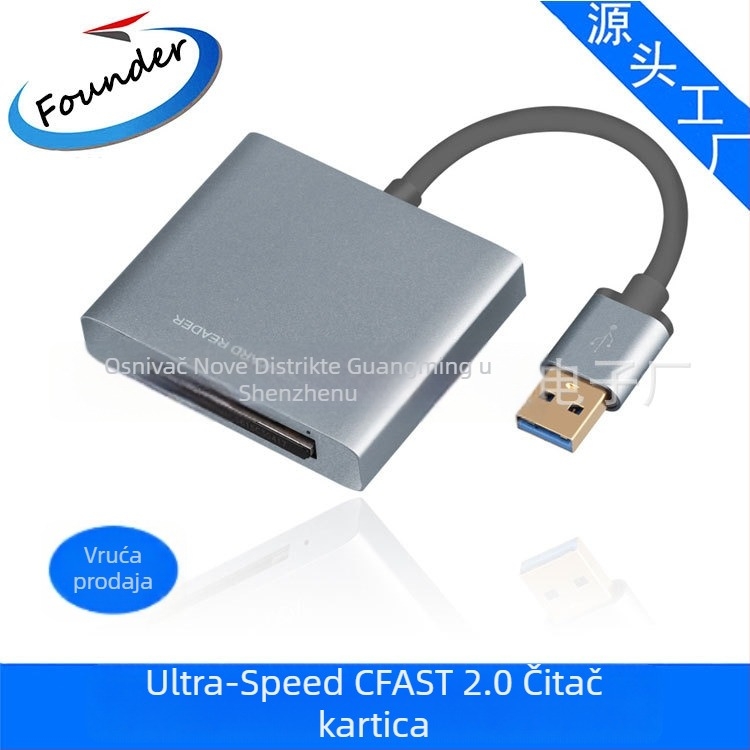 FD-F53 USB 3.0 Čitač kartica CFast, vanjski, kućište od Space Aluminum, kompatibilan s CFast