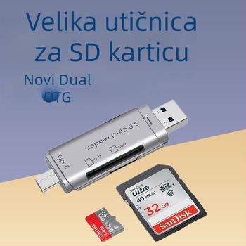 Type-C USB 3.0 čitač kartica – All-in-One SD/TF, OTG, za telefone i računala