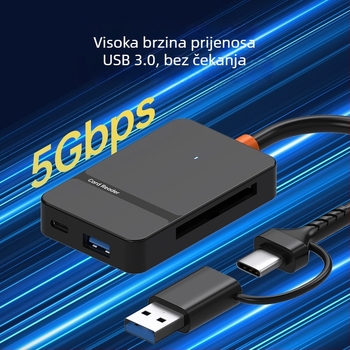 All-in-One USB 3.0/Type-C Čitač kartica – Podržava CF/SD/TF/MS Pro/MS Micro, Vanjski