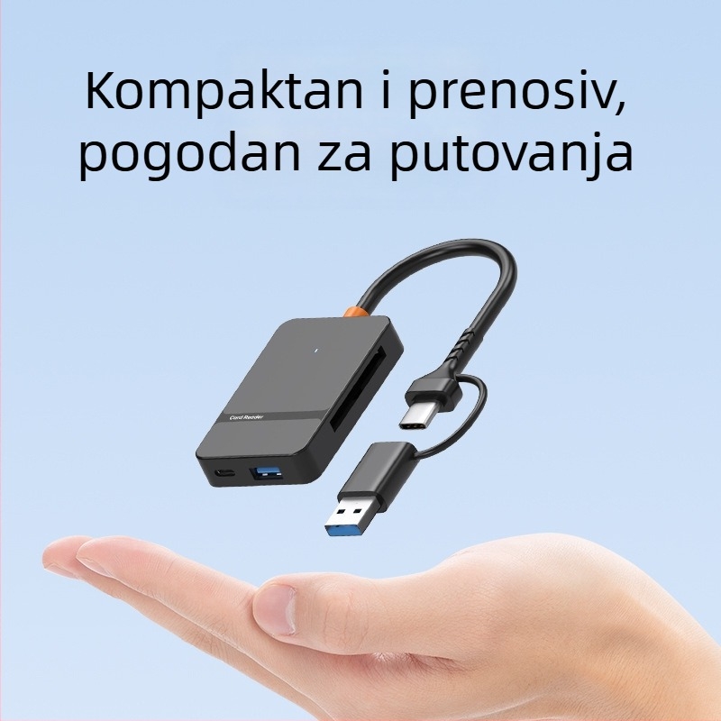 All-in-One USB 3.0/Type-C Čitač kartica – Podržava CF/SD/TF/MS Pro/MS Micro, Vanjski