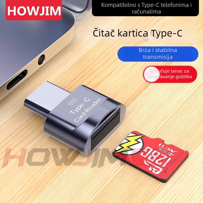 Type-C OTG USB 3.1 adapter za Android s TF čitačem kartica, model 0606