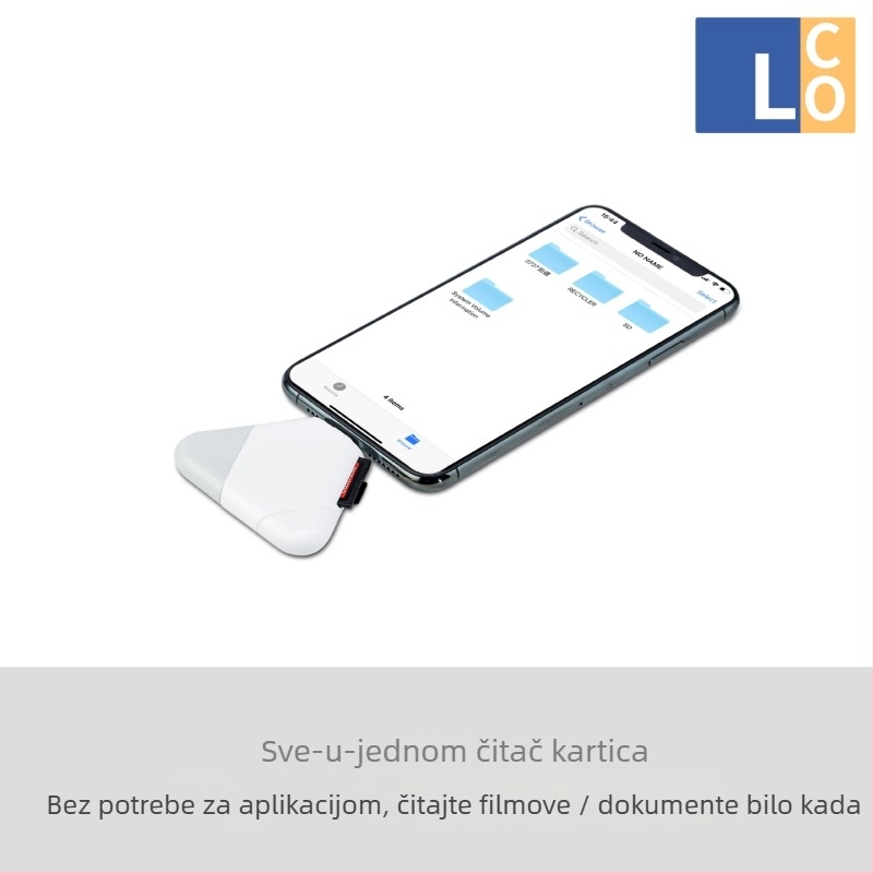 SKYLETTE Pet u jedan čitač kartica USB 3.0 SD/TF, Type-C 8-pinsko sučelje, za računala i mobilne uređaje