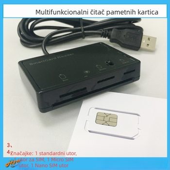 MCR3516 USIM kartični pisač i čitač USB sučelje | ISO7816 kontaktna kartica, 4 MHz, brzina čitanja do 420 kbps, podržava Nano-SIM i Micro-SIM