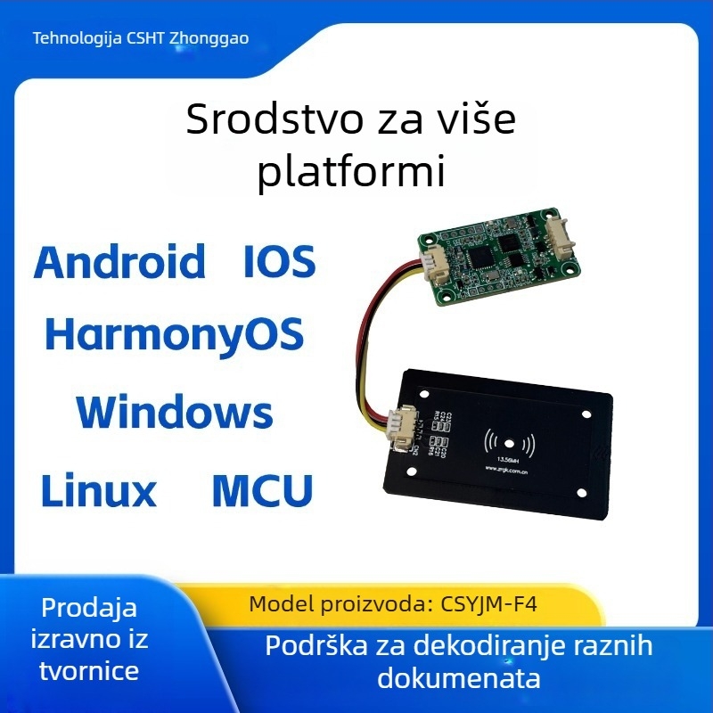 Ugrađeni modul čitača ID kartica – USB 3.2, USB/TTL sučelje, metalno kućište, model 0503