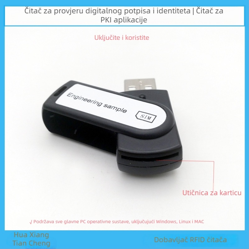 MCR3500 USB CCID čitač kontaktnih kartica za PSAM/SIM kartice | ISO7816, 4MHz, 848 kbps