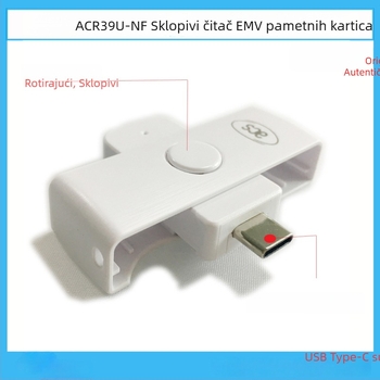 ACR39U-NF Prijenosni čitač i pisac EMV čip kartica USB-C