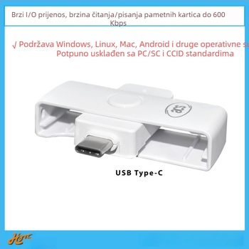 ACR39U-NF Prijenosni čitač i pisac EMV čip kartica USB-C