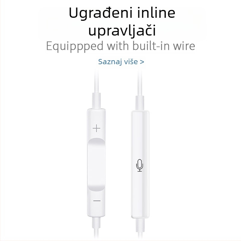 Xu yan in-ear žične slušalice s Type-C sučeljem za iPhone 15/16, originalne, prilagodljive