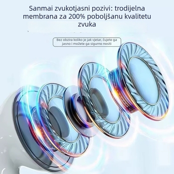 Bežične Bluetooth slušalice s dodirnim upravljanjem, stereo zvuk, doseg 15 m, trajanje baterije 0–4 sata