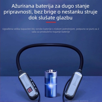 Nekband stil bežične True Wireless slušalice za uho, Bluetooth 5.0, trajanje baterije >8 sati, domet 10 m