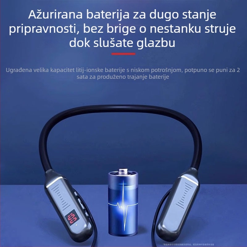 Nekband stil bežične True Wireless slušalice za uho, Bluetooth 5.0, trajanje baterije >8 sati, domet 10 m