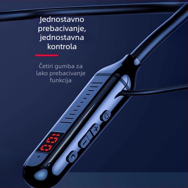 Nekband stil bežične True Wireless slušalice za uho, Bluetooth 5.0, trajanje baterije >8 sati, domet 10 m